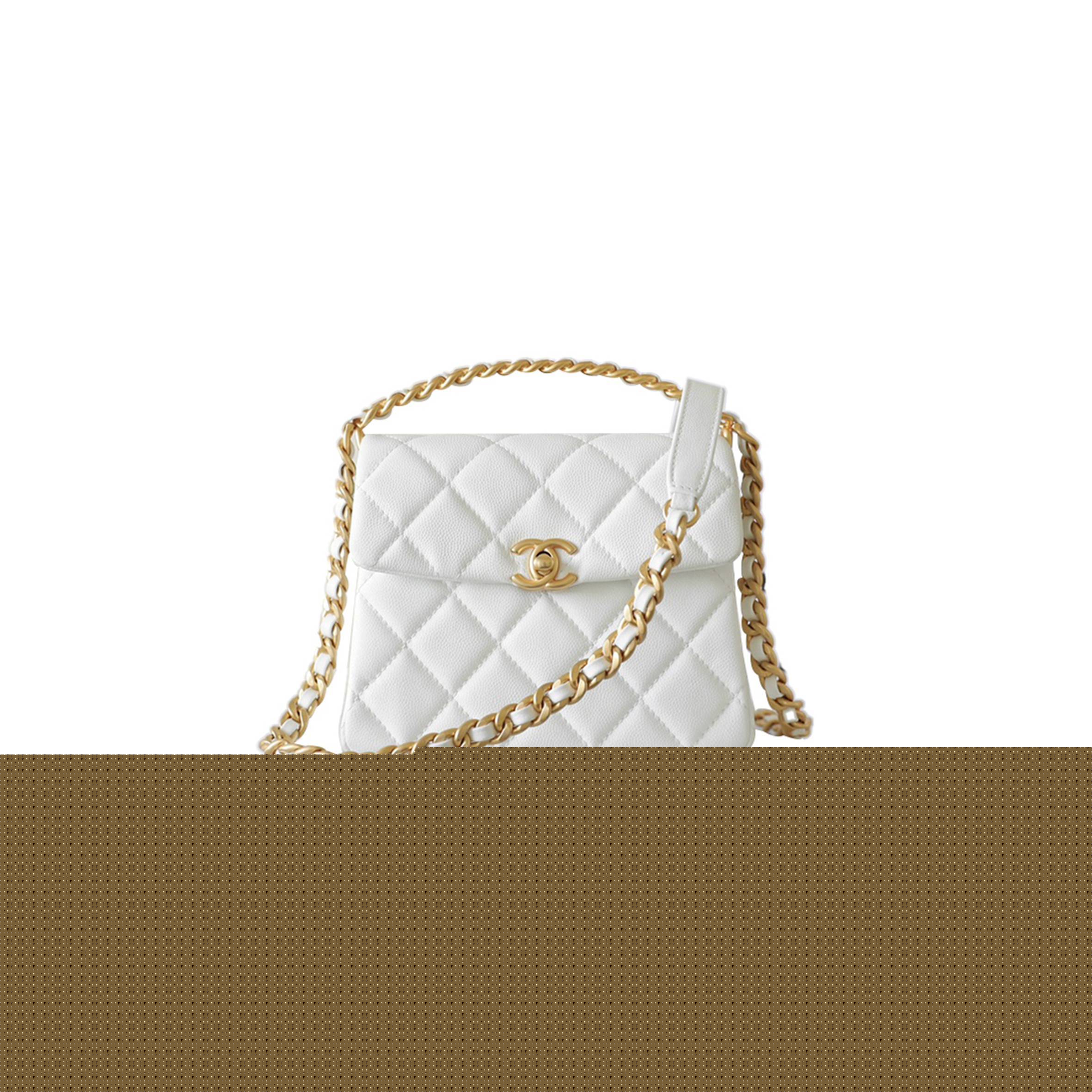 Ch*el master  white vintage gold chain as4472 (19*15*7cm)